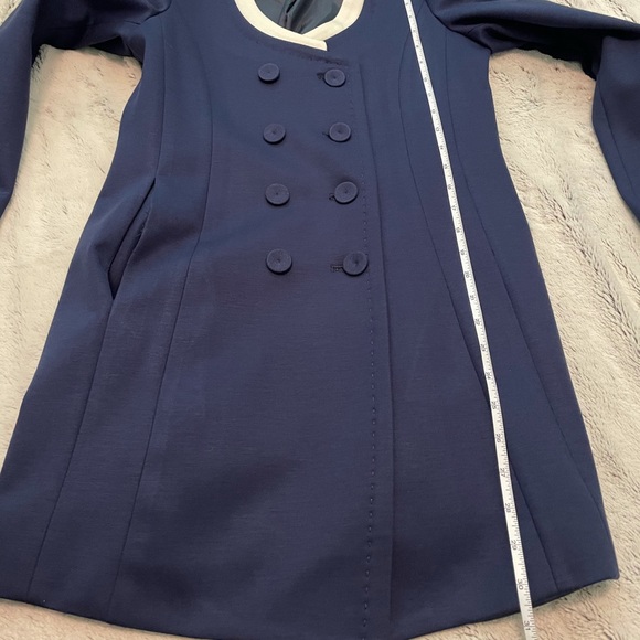 Navy blazer jacket with button closure - Picture 13 of 16